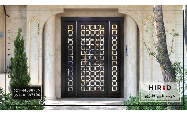 درب لابی فلزی طرح انعکاس کد 57